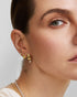 Gold Organic Dome Pebble Huggie Hoop Earrings