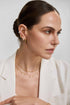 Gold Polished Teardrop Dangle Station Necklace