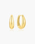 Two-Tone Hollow Organic Pebble Drop Earrings