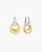 Gold Hollow Organic Pebble Drop Earrings