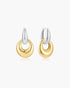 Gold Hollow Organic Pebble Drop Earrings