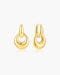 Two-Tone Hollow Organic Pebble Drop Earrings