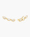 Gold Triple Half-Bezel Teardrop Climbers