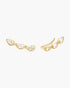 Gold Triple Half-Bezel Teardrop Climbers