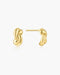 Gold Rope Twist Stud Earrings