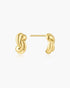 Gold Rope Twist Stud Earrings