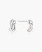 Silver Rope Twist Stud Earrings