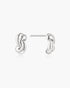 Silver Rope Twist Stud Earrings