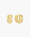 Gold Rope Twist Huggie Hoop Earrings