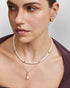 Gold Twist & Shell Pearl Necklace