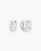 Silver Rope Twist Huggie Hoop Earrings