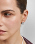 Silver Rope Twist Huggie Hoop Earrings