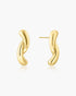 Gold Twist Stud Earrings