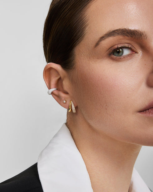 Gold Mini Five-Prong Sparkle Stud Earrings | Ania Haie Australia