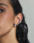 Silver Pave Wave Huggie Hoop Earrings | Ania Haie Australia