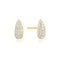 Gold Pave Dome Stud Earrings