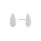 Silver Pave Dome Stud Earrings