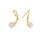 Gold Pave Sculptural Teardrop Hook Earrings