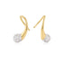 Gold Pave Sculptural Teardrop Hook Earrings