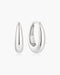 Silver Classic Dome Hoop Earrings