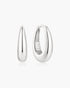 Silver Classic Dome Hoop Earrings