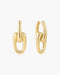 Gold Sculptural Interlocking Huggie Hoop Earrings