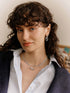 Silver Sculptural Interlocking Huggie Hoop Earrings