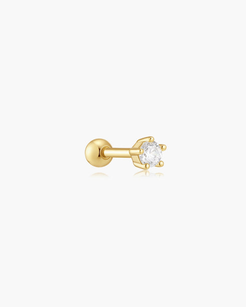 Gold Five-Prong Sparkle Barbell Earring | Ania Haie Australia