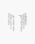 Silver Triple Fringe Stud Earrings | Ania Haie Australia