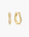 Gold Slim Pave Wave Huggie Hoop Earrings | Ania Haie Australia