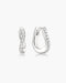Silver Slim Pave Wave Huggie Hoop Earrings | Ania Haie Australia