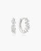 Silver Zig-Zag Pave Huggie Hoop Earrings | Ania Haie Australia