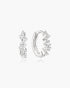 Silver Zig-Zag Pave Huggie Hoop Earrings | Ania Haie Australia