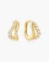 Gold Duet Wave Huggie Hoop Earrings | Ania Haie Australia