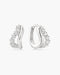 Silver Duet Wave Huggie Hoop Earrings | Ania Haie Australia