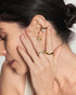 Gold Wave Huggie Hoop Earrings | Ania Haie Australia
