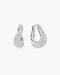 Silver Wave Huggie Hoop Earrings | Ania Haie Australia