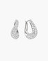 Silver Wave Huggie Hoop Earrings | Ania Haie Australia
