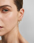 Gold Pave Interlocked Huggie Hoop Earrings | Ania Haie Australia