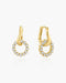 Gold Pave Interlocked Huggie Hoop Earrings | Ania Haie Australia