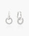 Silver Pave Interlocked Huggie Hoop Earrings | Ania Haie Australia
