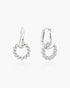 Silver Pave Interlocked Huggie Hoop Earrings | Ania Haie Australia