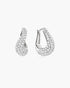 Silver Pave Wave Huggie Hoop Earrings | Ania Haie Australia