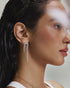 Silver Sparkling Zig-Zag Drop Stud Earrings | Ania Haie Australia