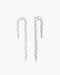 Silver Sparkling Zig-Zag Drop Stud Earrings | Ania Haie Australia