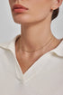 Gold Dangling Disc Station Necklace