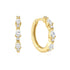 Gold Teardrop Trio Huggie Hoop Earrings