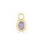 Gold Oval Blue Agate Earring Charm | Ania Haie Australia