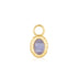 Gold Oval Blue Agate Earring Charm | Ania Haie Australia