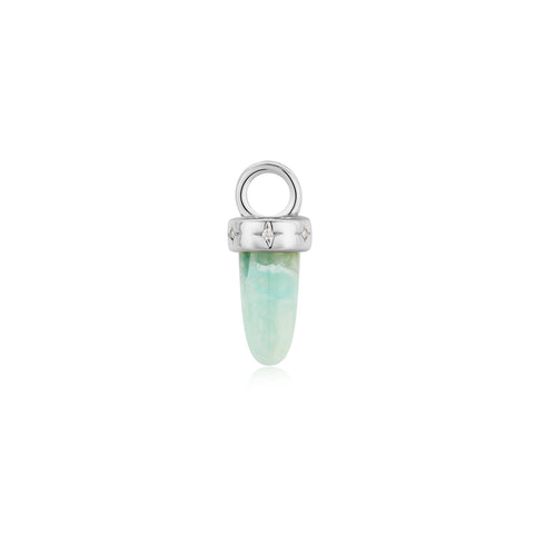 Silver Amazonite Drop Earring Charm | Ania Haie Australia